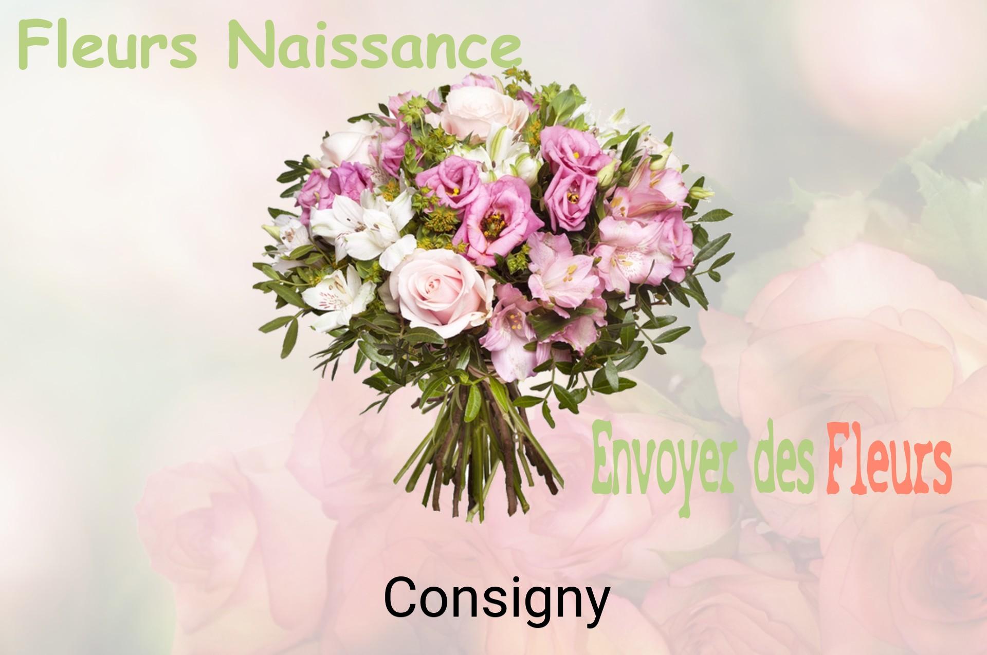 Bouquet de fleurs de naissance livré à Consigny